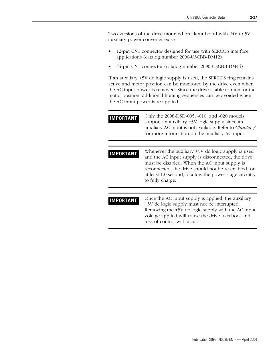 Rockwell Automation 2090 Ultra3000 Installation Manual User Manual | Page 69 / 194