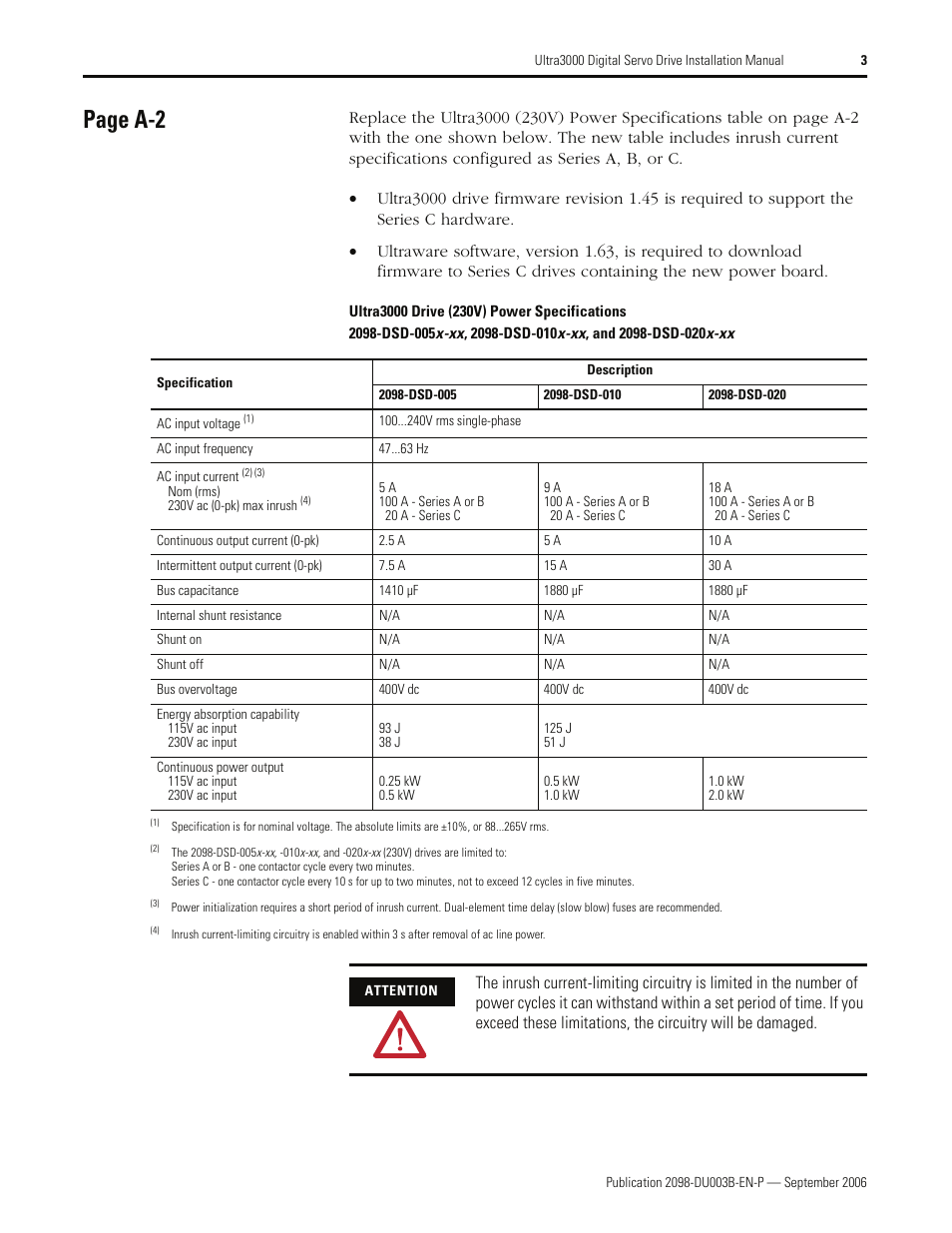 Page a-2 | Rockwell Automation 2090 Ultra3000 Installation Manual User Manual | Page 7 / 194