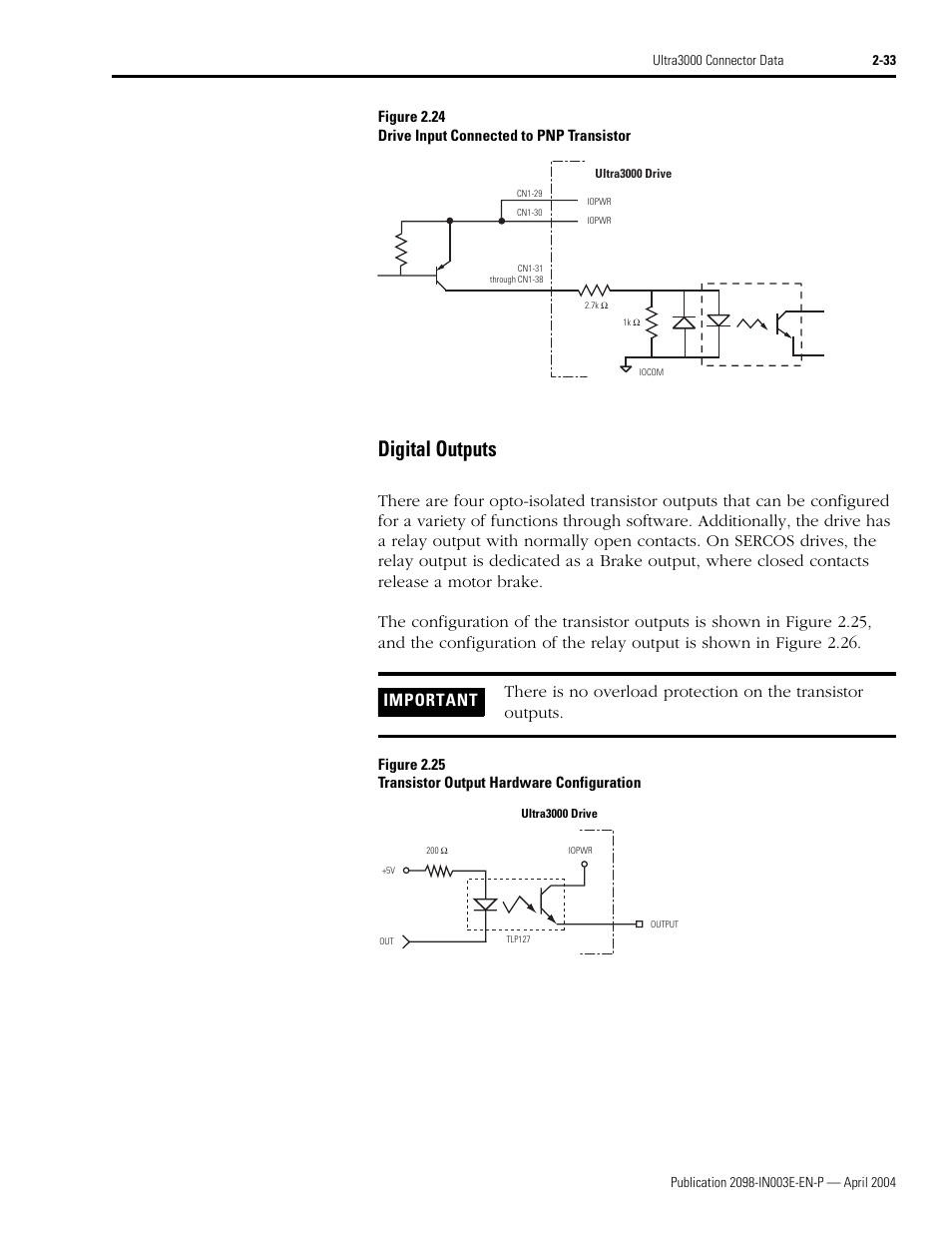 Digital outputs | Rockwell Automation 2090 Ultra3000 Installation Manual User Manual | Page 75 / 194