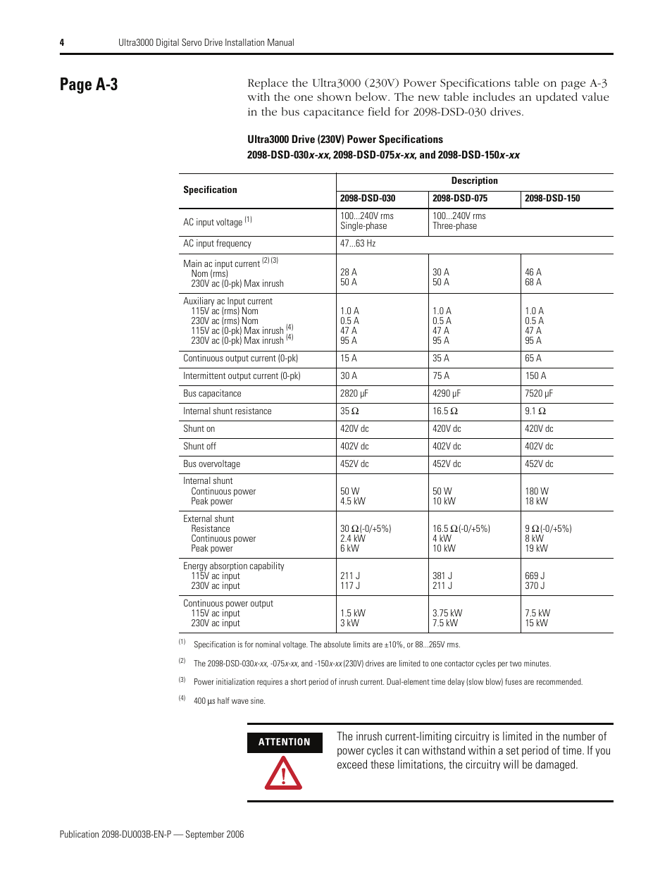 Page a-3 | Rockwell Automation 2090 Ultra3000 Installation Manual User Manual | Page 8 / 194