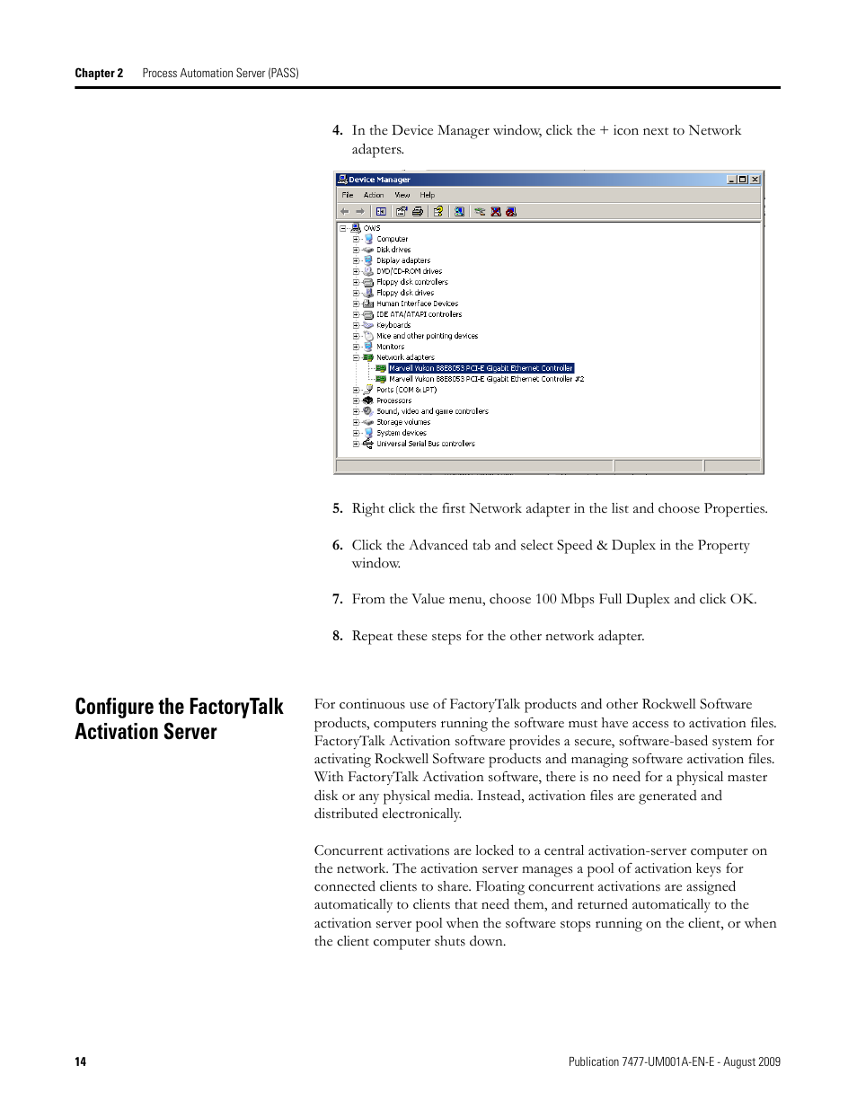Configure the factorytalk activation server | Rockwell Automation 7477-IC2VC PlantPAx Server and Workstation Bundles User Manual User Manual | Page 14 / 35