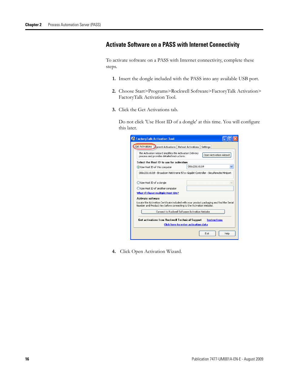 Activate software on a pass with internet | Rockwell Automation 7477-IC2VC PlantPAx Server and Workstation Bundles User Manual User Manual | Page 16 / 35