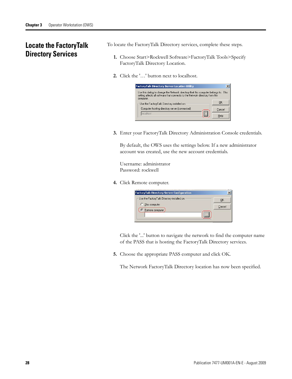 Locate the factorytalk directory services | Rockwell Automation 7477-IC2VC PlantPAx Server and Workstation Bundles User Manual User Manual | Page 28 / 35