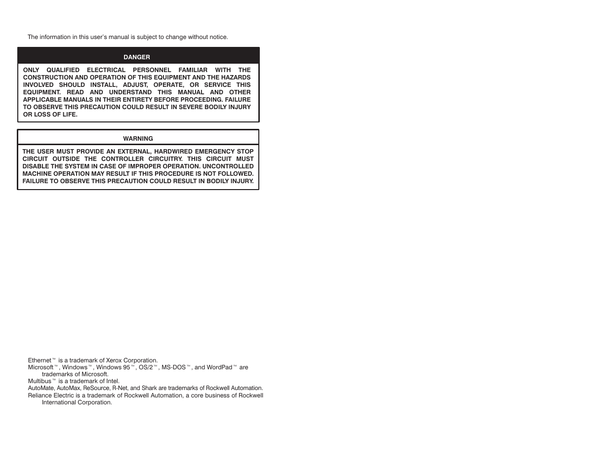 Rockwell Automation AutoMax Enhanced Ladder Editor User Manual | Page 2 / 96