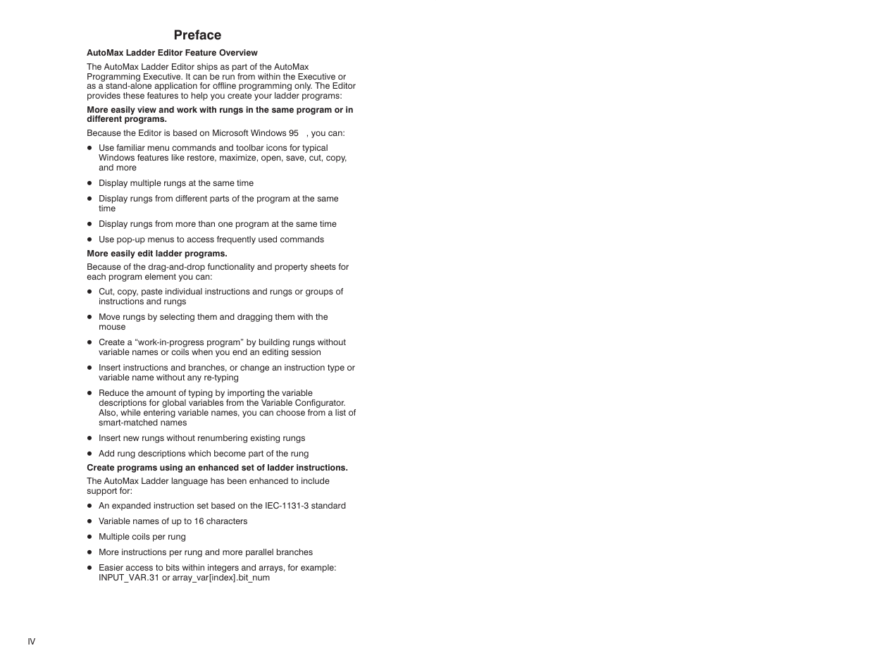 Preface | Rockwell Automation AutoMax Enhanced Ladder Editor User Manual | Page 3 / 96