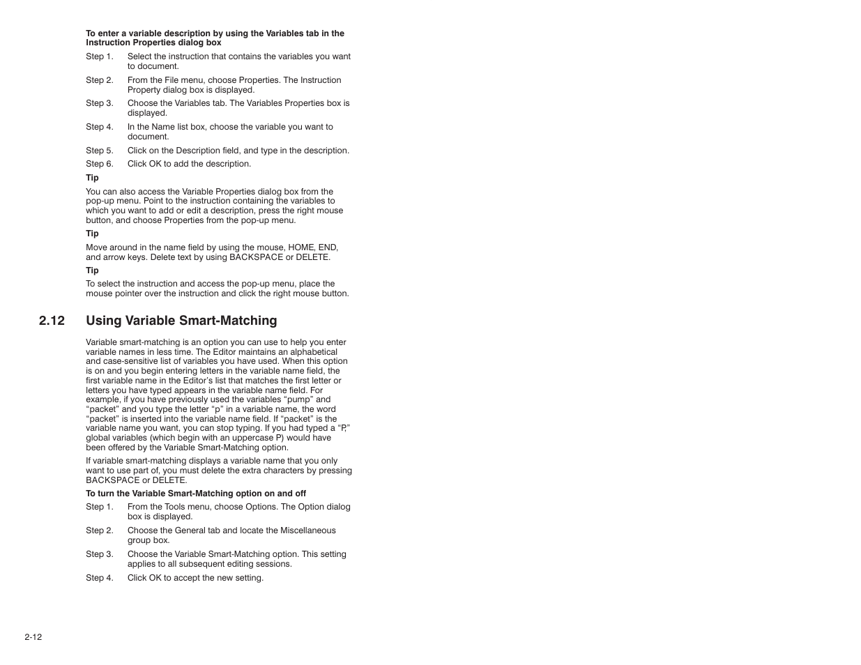 12 using variable smart-matching, 12 using variable smartćmatching | Rockwell Automation AutoMax Enhanced Ladder Editor User Manual | Page 30 / 96