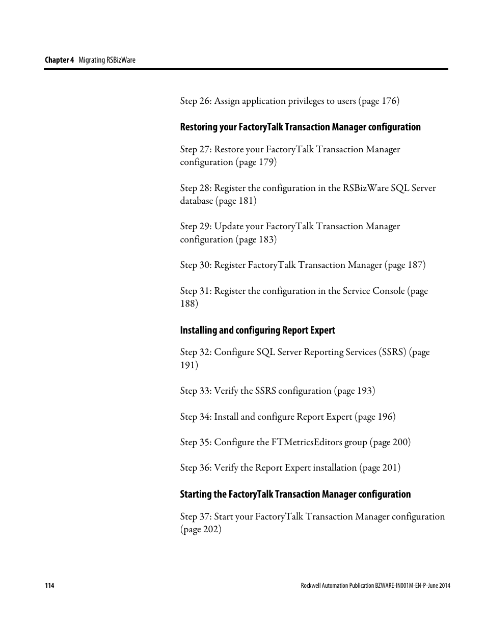 Rockwell Automation RSBizWare Administration Guide User Manual | Page 114 / 312