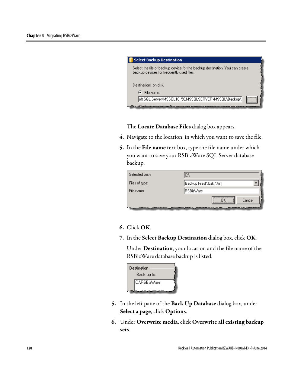 Rockwell Automation RSBizWare Administration Guide User Manual | Page 120 / 312