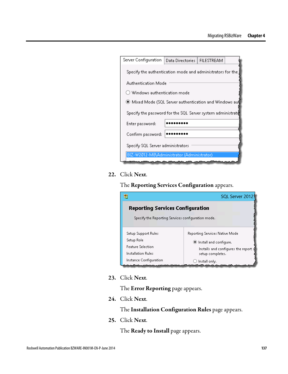 Rockwell Automation RSBizWare Administration Guide User Manual | Page 137 / 312