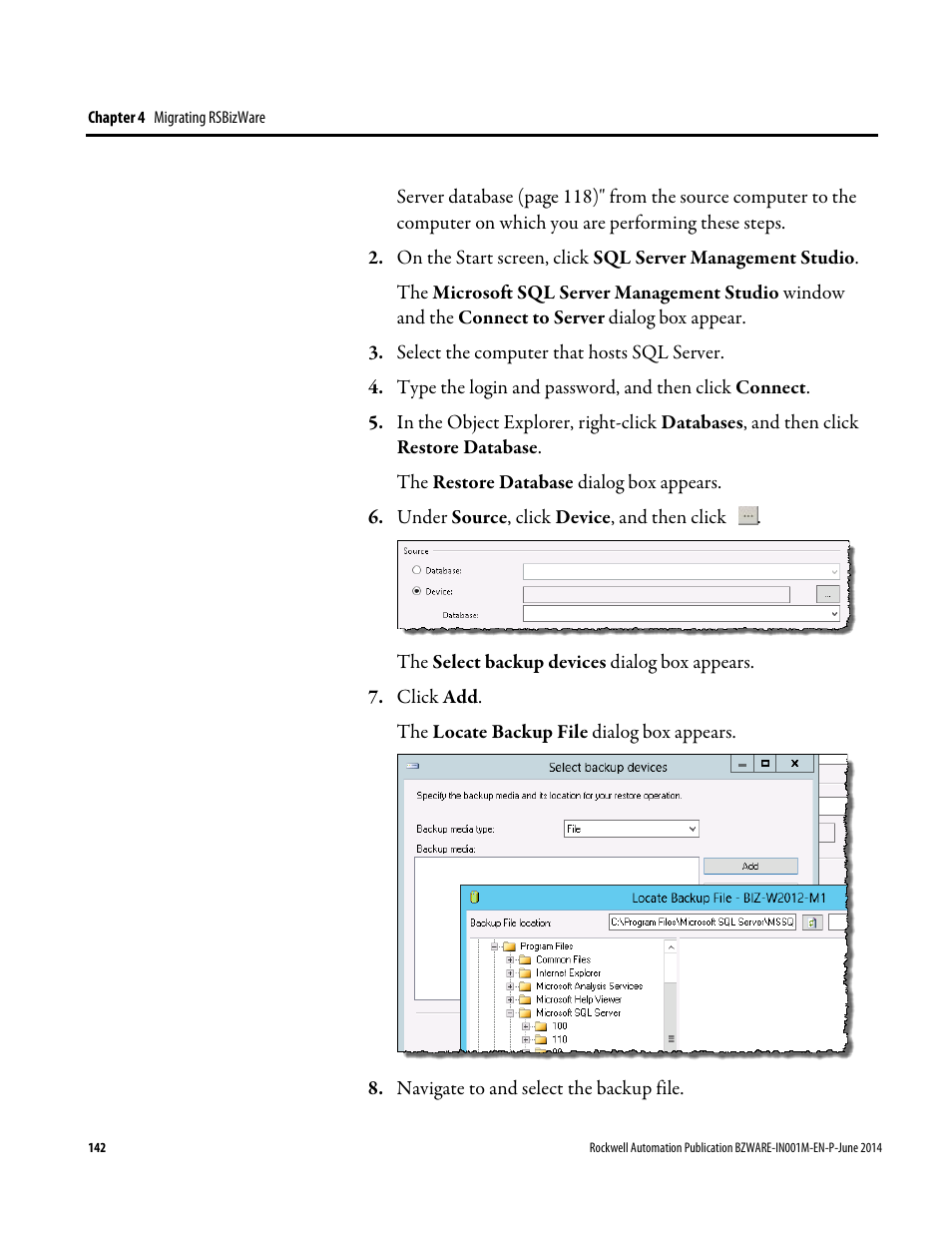 Rockwell Automation RSBizWare Administration Guide User Manual | Page 142 / 312