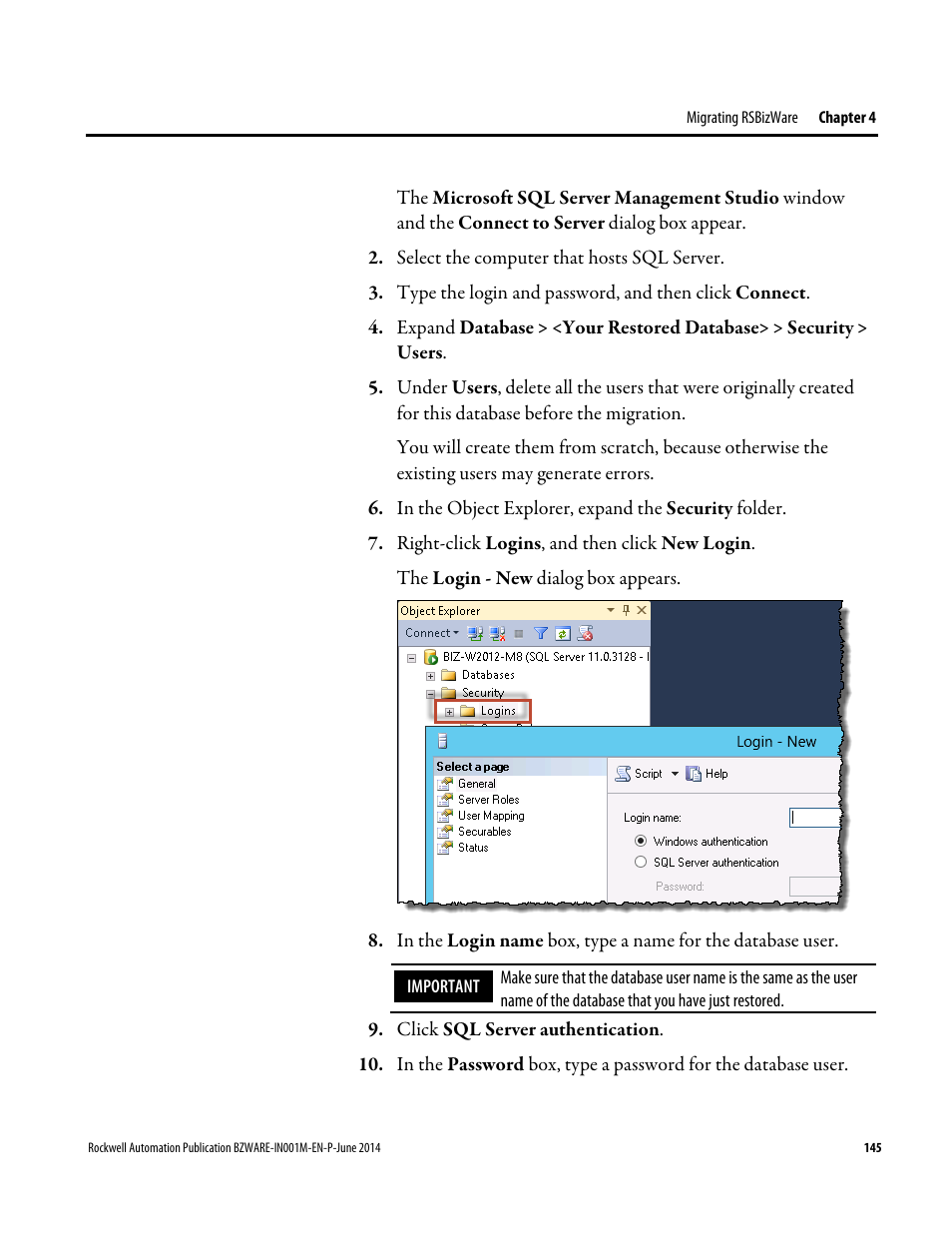 Rockwell Automation RSBizWare Administration Guide User Manual | Page 145 / 312