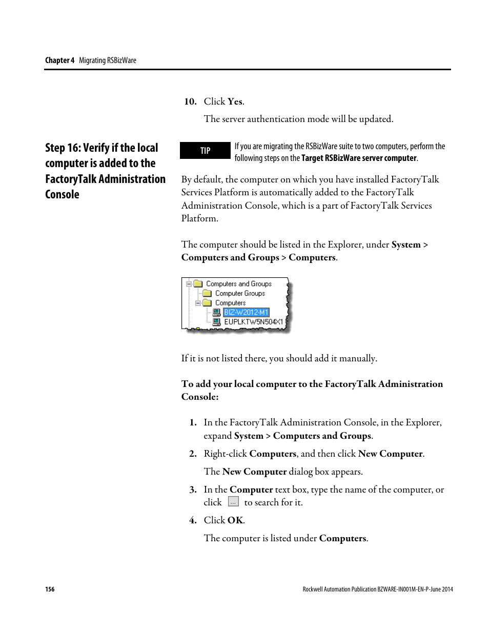 Rockwell Automation RSBizWare Administration Guide User Manual | Page 156 / 312