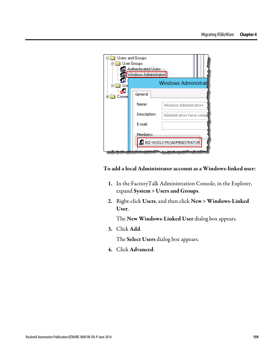 Rockwell Automation RSBizWare Administration Guide User Manual | Page 159 / 312