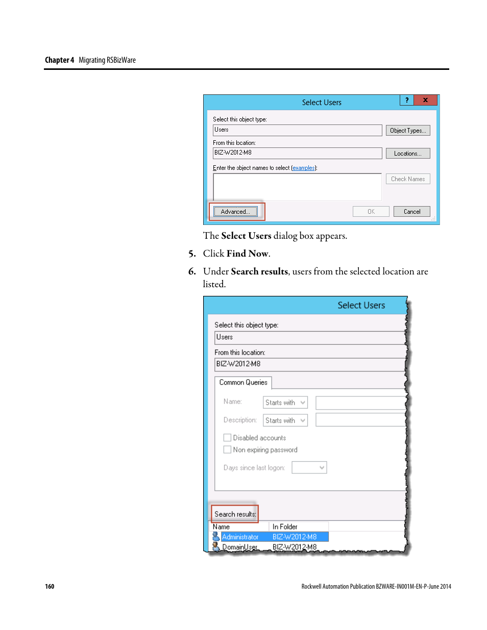 Rockwell Automation RSBizWare Administration Guide User Manual | Page 160 / 312