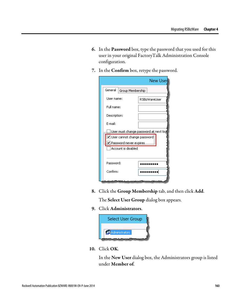 Rockwell Automation RSBizWare Administration Guide User Manual | Page 163 / 312