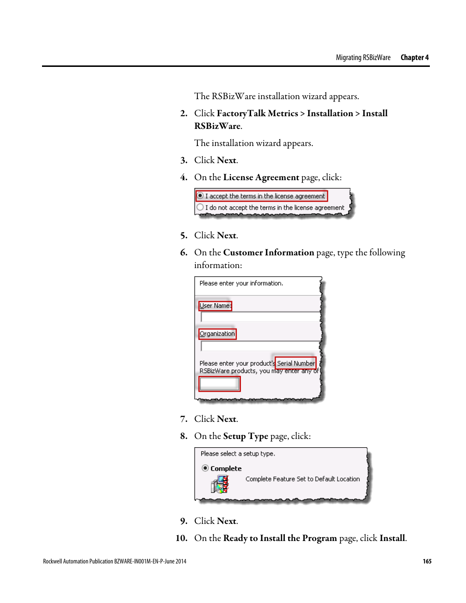 Rockwell Automation RSBizWare Administration Guide User Manual | Page 165 / 312