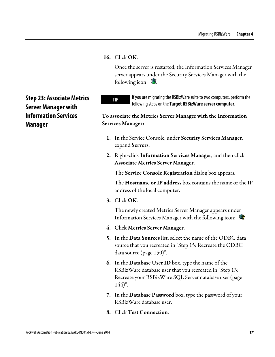 Rockwell Automation RSBizWare Administration Guide User Manual | Page 171 / 312