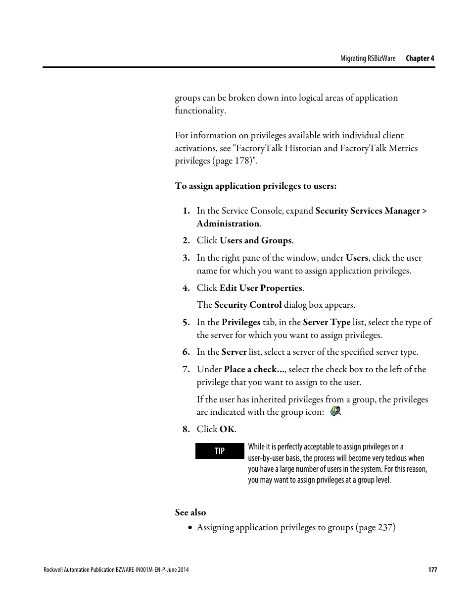 Rockwell Automation RSBizWare Administration Guide User Manual | Page 177 / 312