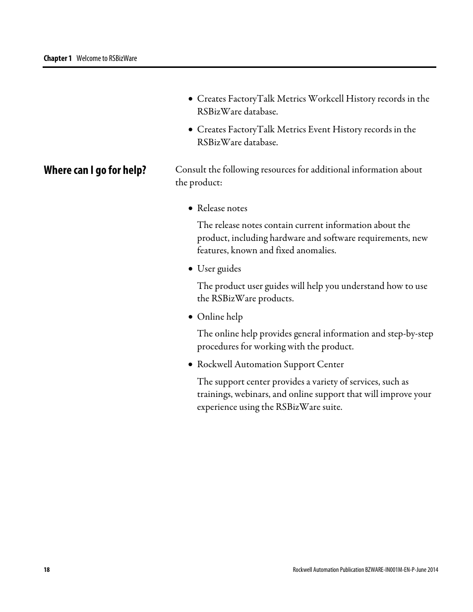 Where can i go for help | Rockwell Automation RSBizWare Administration Guide User Manual | Page 18 / 312