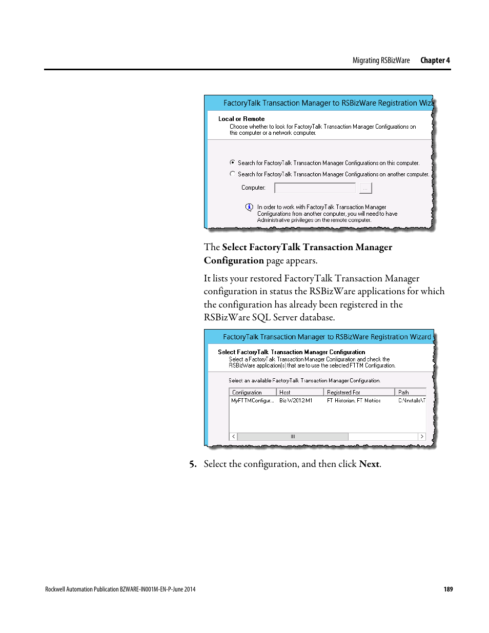 Rockwell Automation RSBizWare Administration Guide User Manual | Page 189 / 312