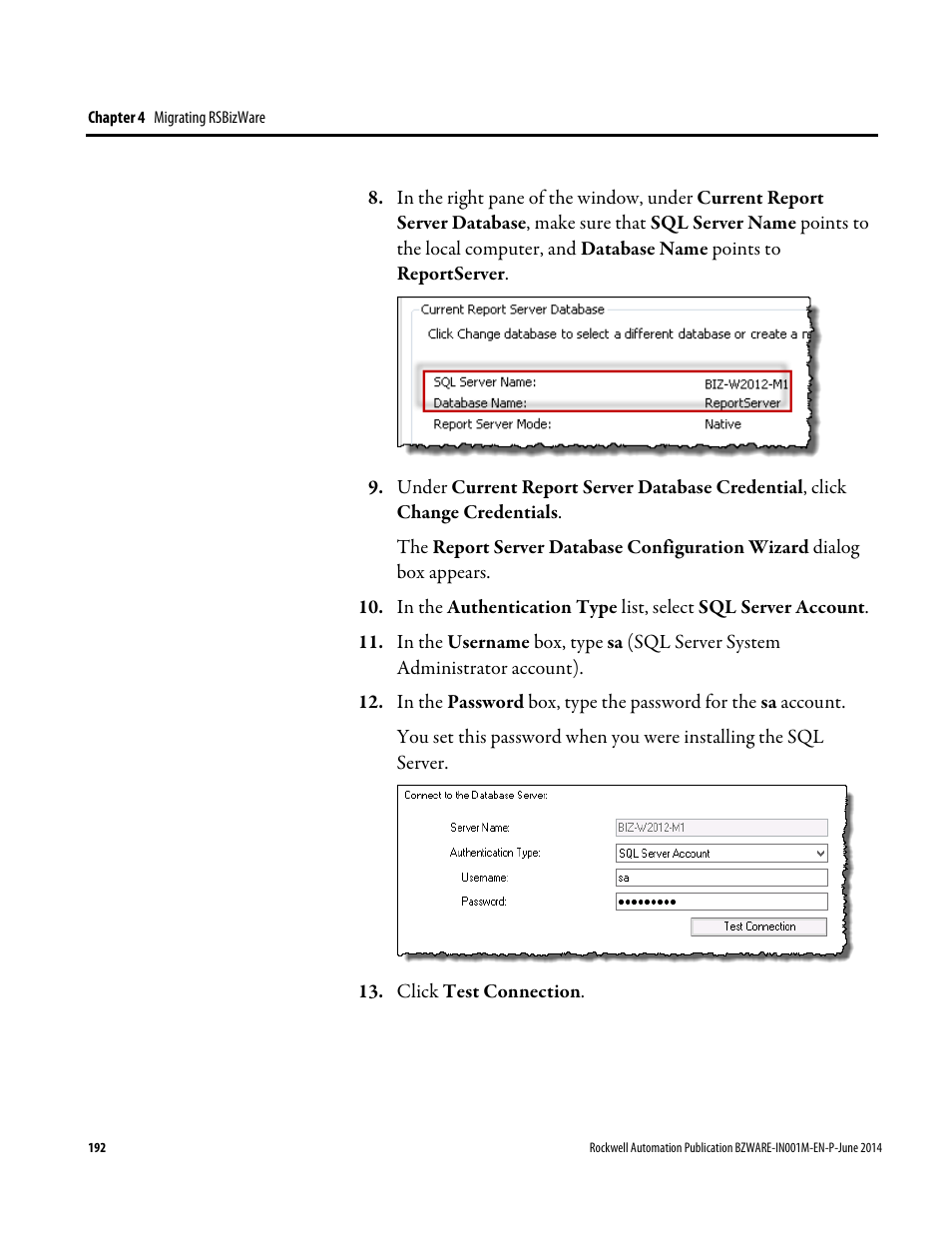 Rockwell Automation RSBizWare Administration Guide User Manual | Page 192 / 312