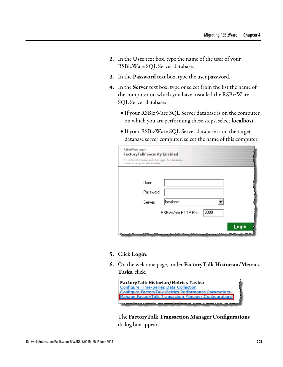 Rockwell Automation RSBizWare Administration Guide User Manual | Page 203 / 312