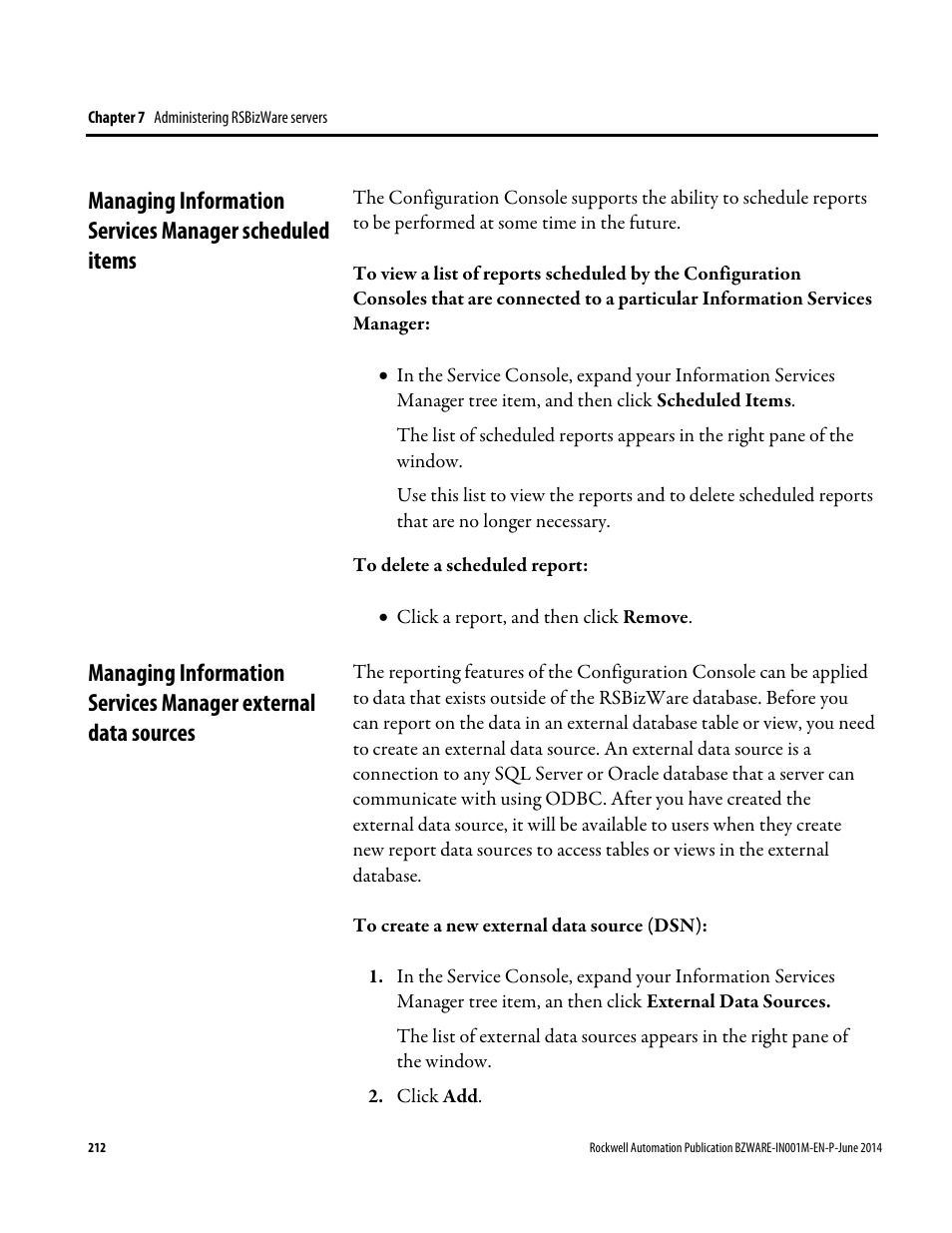 Rockwell Automation RSBizWare Administration Guide User Manual | Page 212 / 312