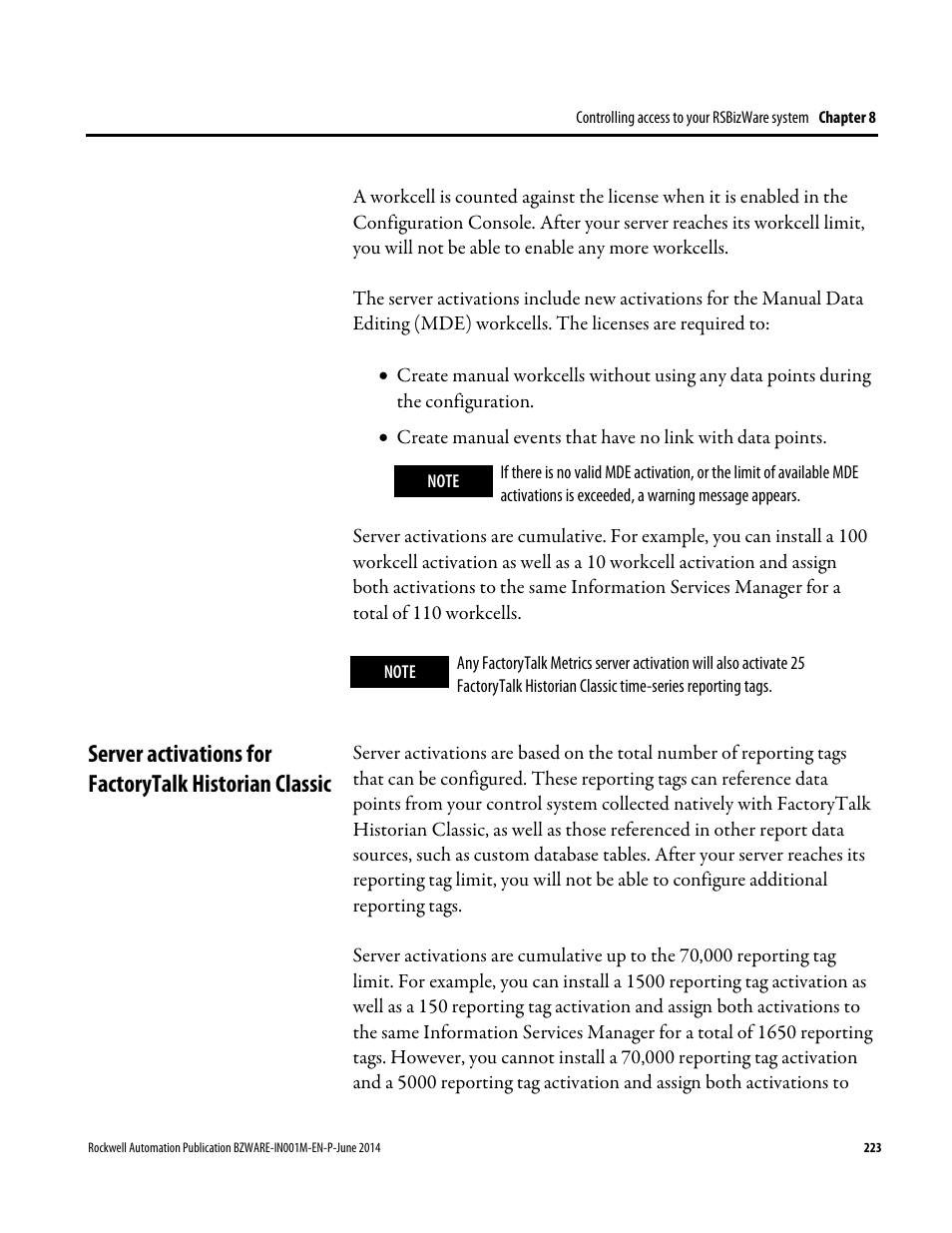 Rockwell Automation RSBizWare Administration Guide User Manual | Page 223 / 312