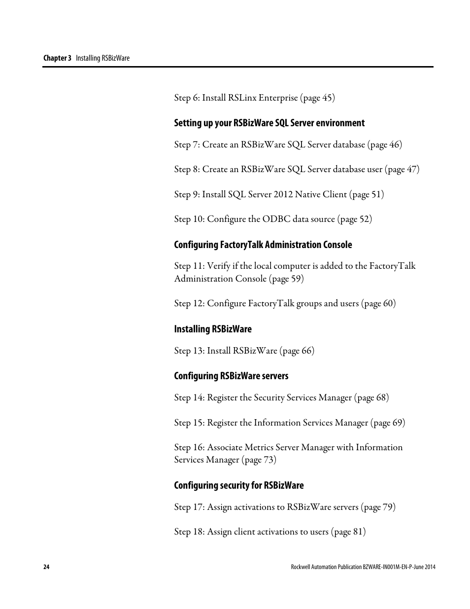 Rockwell Automation RSBizWare Administration Guide User Manual | Page 24 / 312