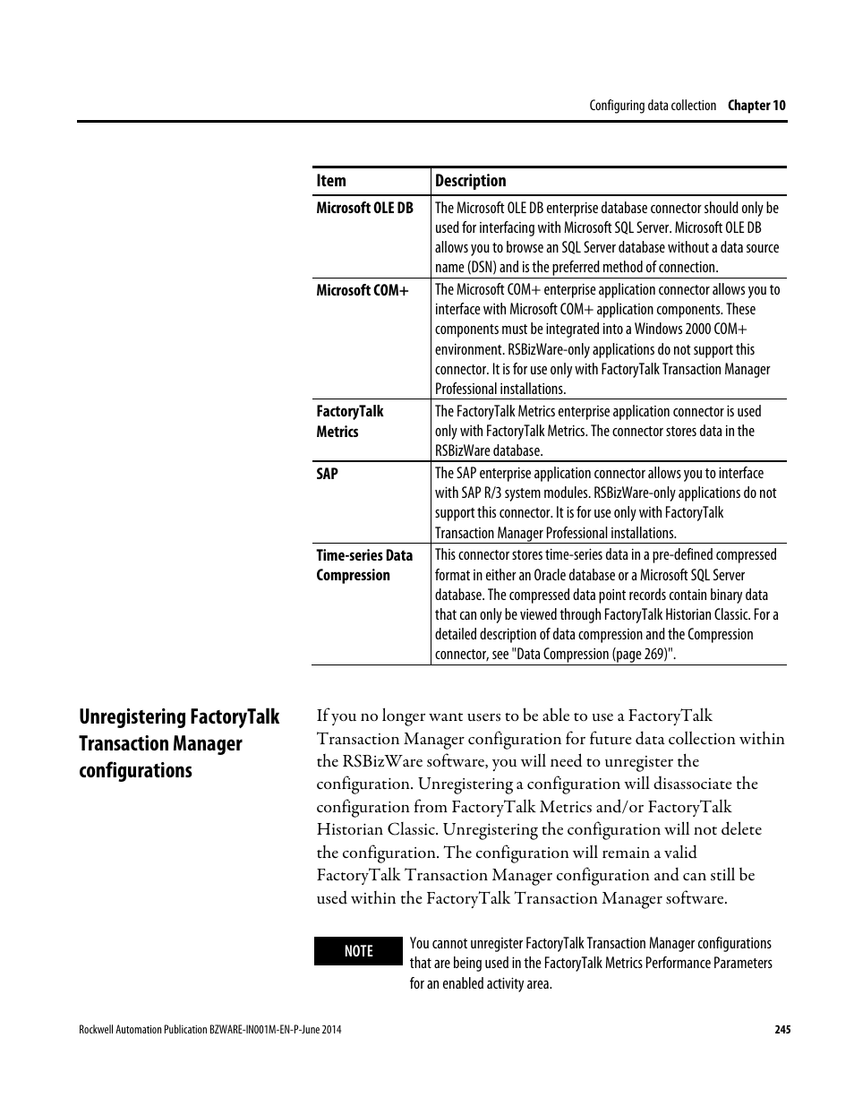 Rockwell Automation RSBizWare Administration Guide User Manual | Page 245 / 312