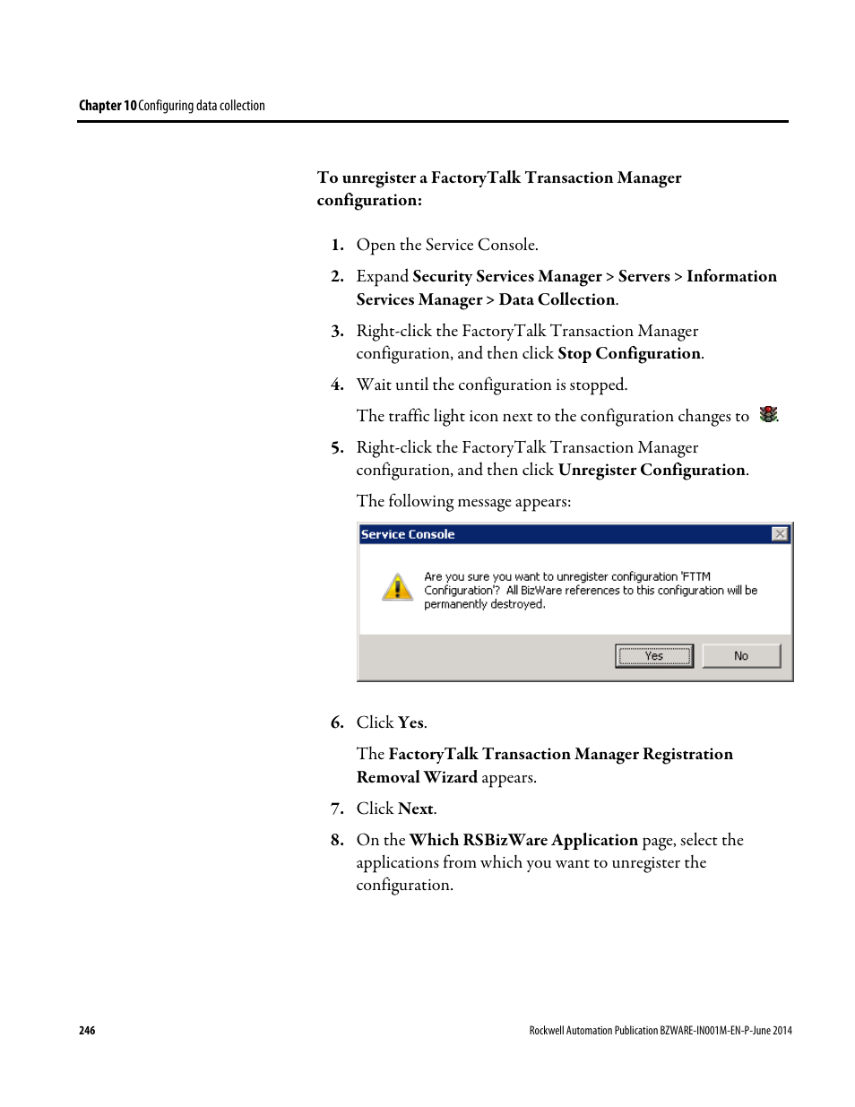 Rockwell Automation RSBizWare Administration Guide User Manual | Page 246 / 312