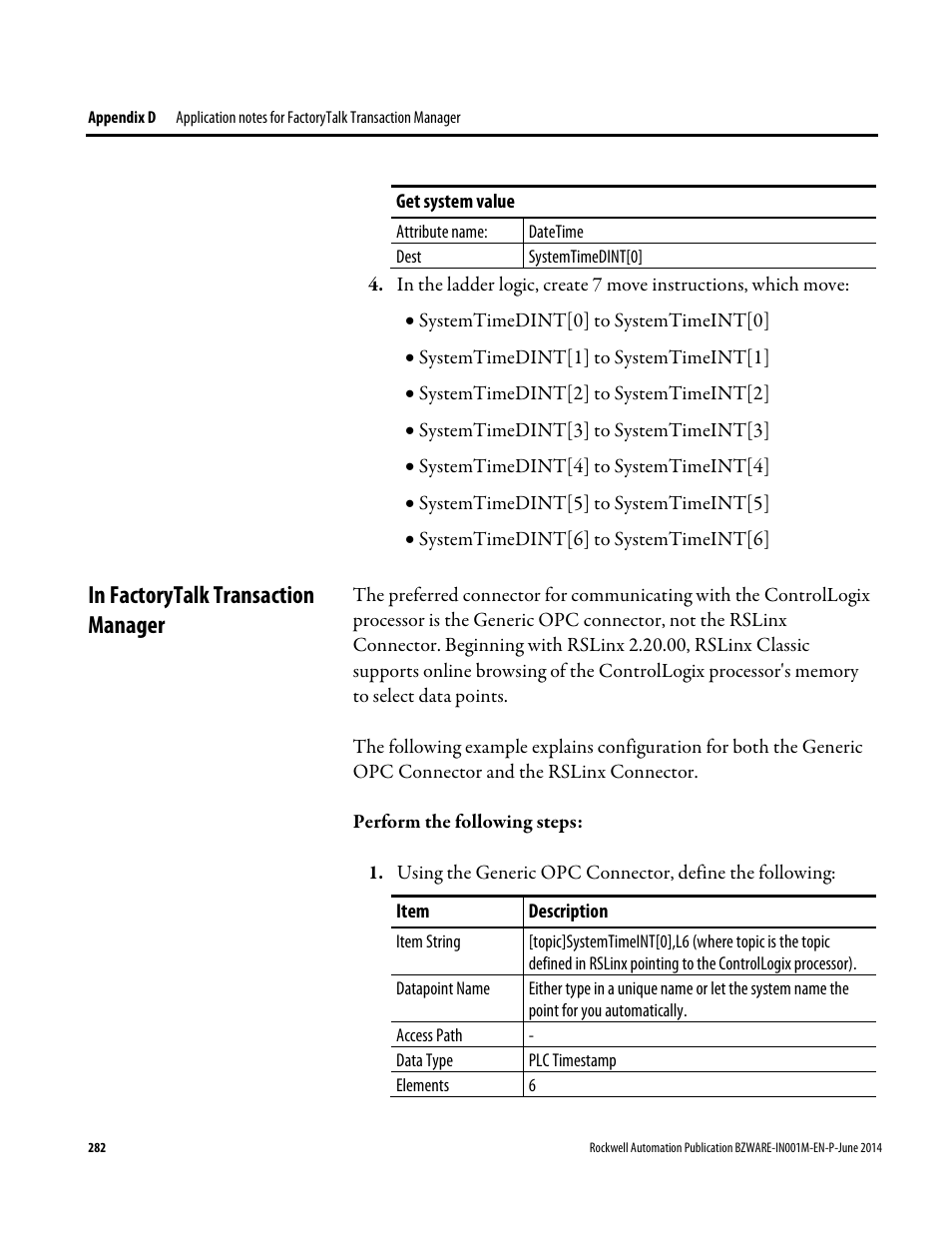 In factorytalk transaction manager | Rockwell Automation RSBizWare Administration Guide User Manual | Page 282 / 312