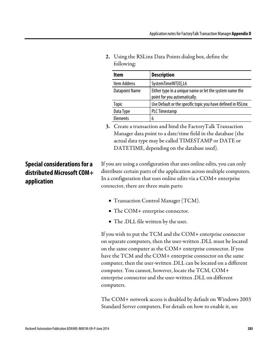 Application, E 283) | Rockwell Automation RSBizWare Administration Guide User Manual | Page 283 / 312