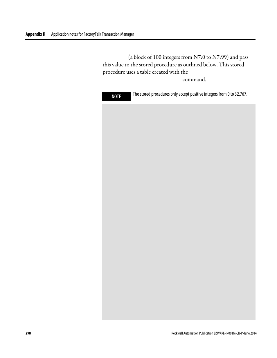 Command | Rockwell Automation RSBizWare Administration Guide User Manual | Page 298 / 312