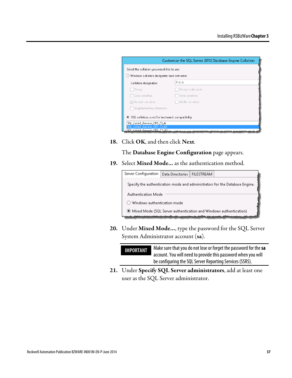 Rockwell Automation RSBizWare Administration Guide User Manual | Page 37 / 312