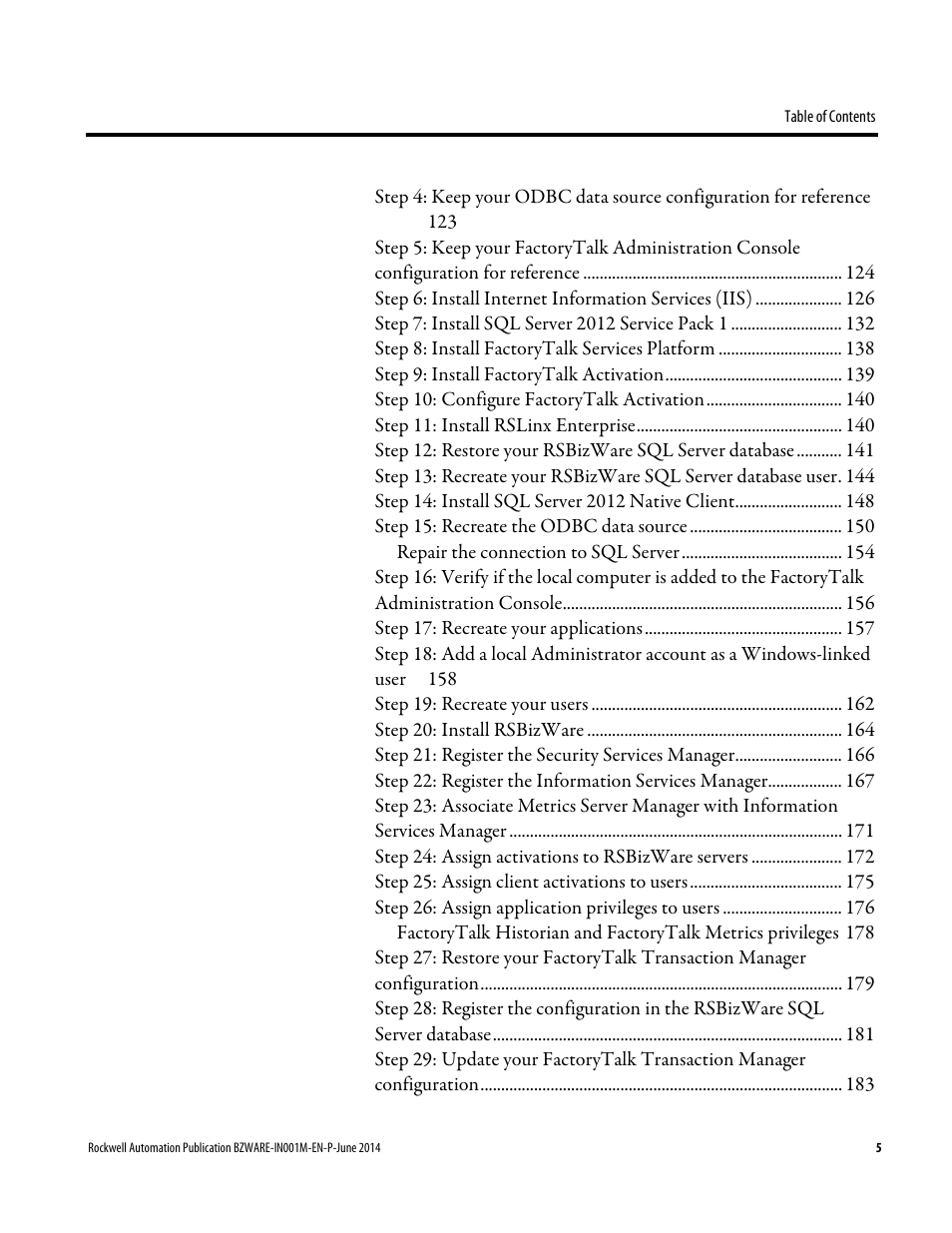 Rockwell Automation RSBizWare Administration Guide User Manual | Page 5 / 312