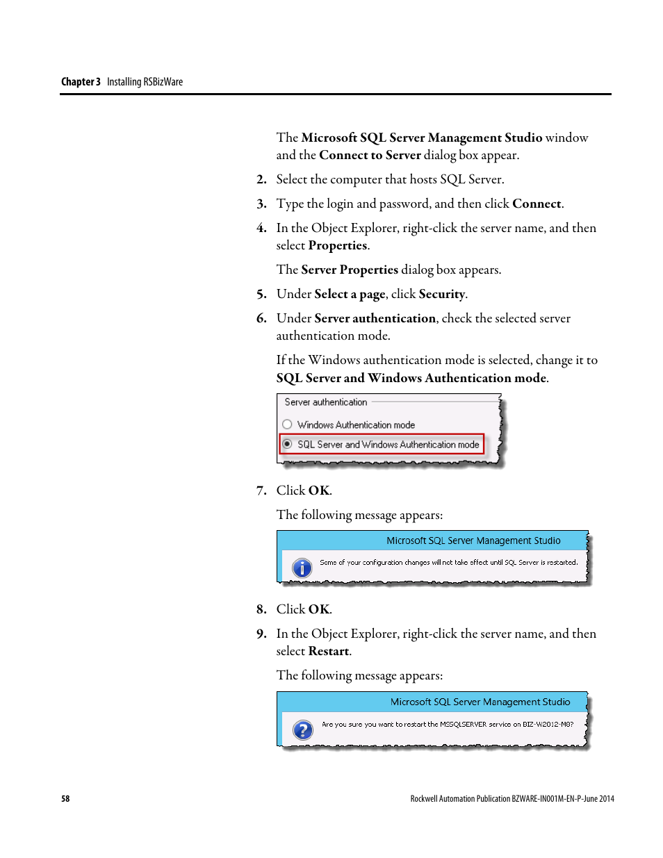 Rockwell Automation RSBizWare Administration Guide User Manual | Page 58 / 312