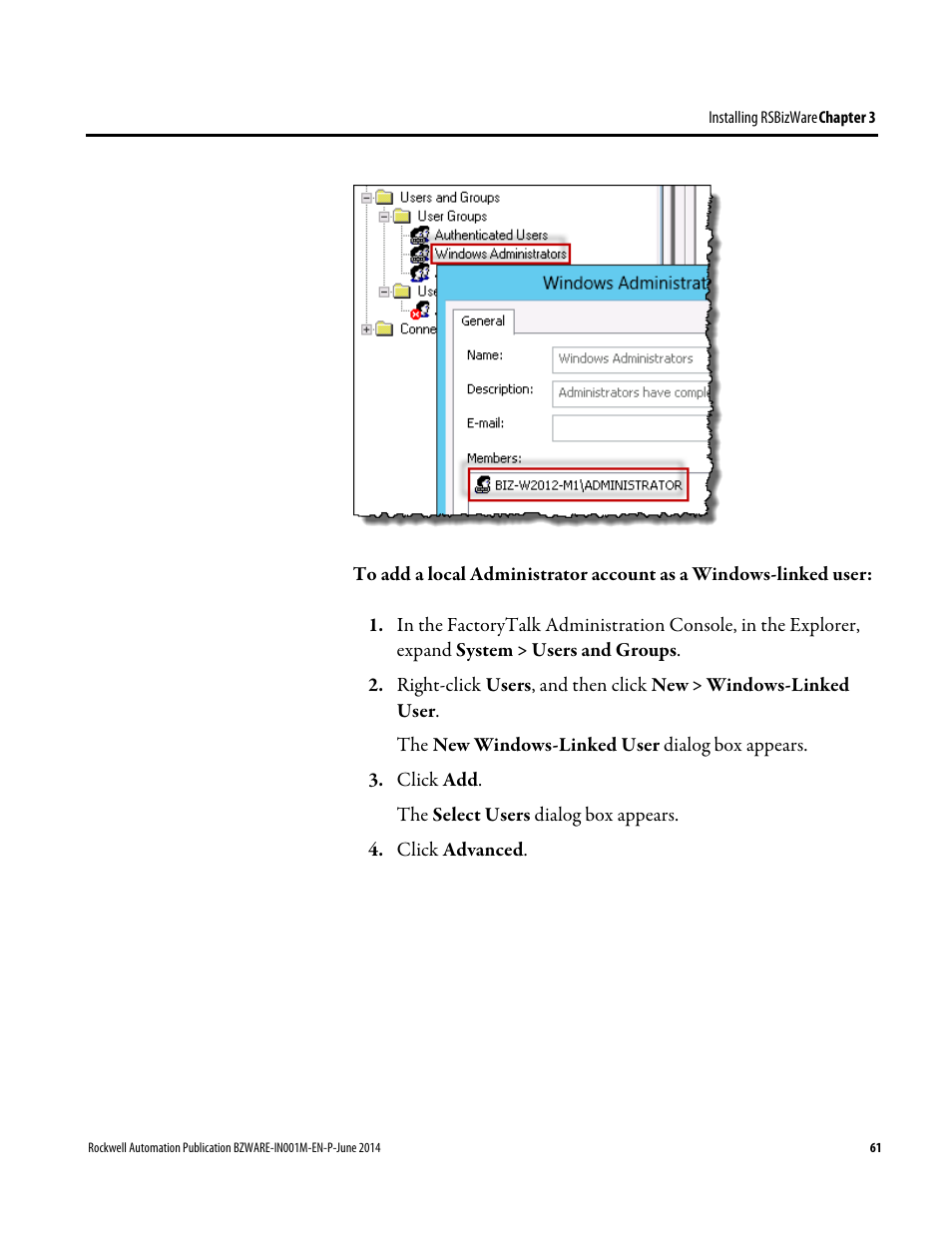 Rockwell Automation RSBizWare Administration Guide User Manual | Page 61 / 312