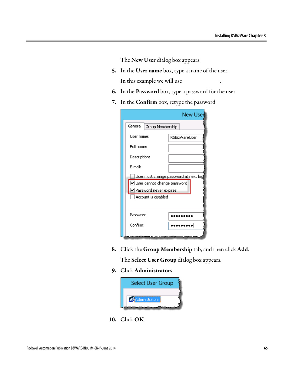 Rockwell Automation RSBizWare Administration Guide User Manual | Page 65 / 312