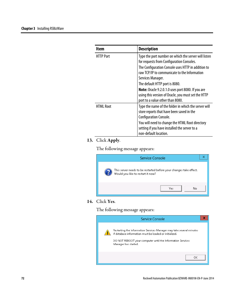 Rockwell Automation RSBizWare Administration Guide User Manual | Page 72 / 312