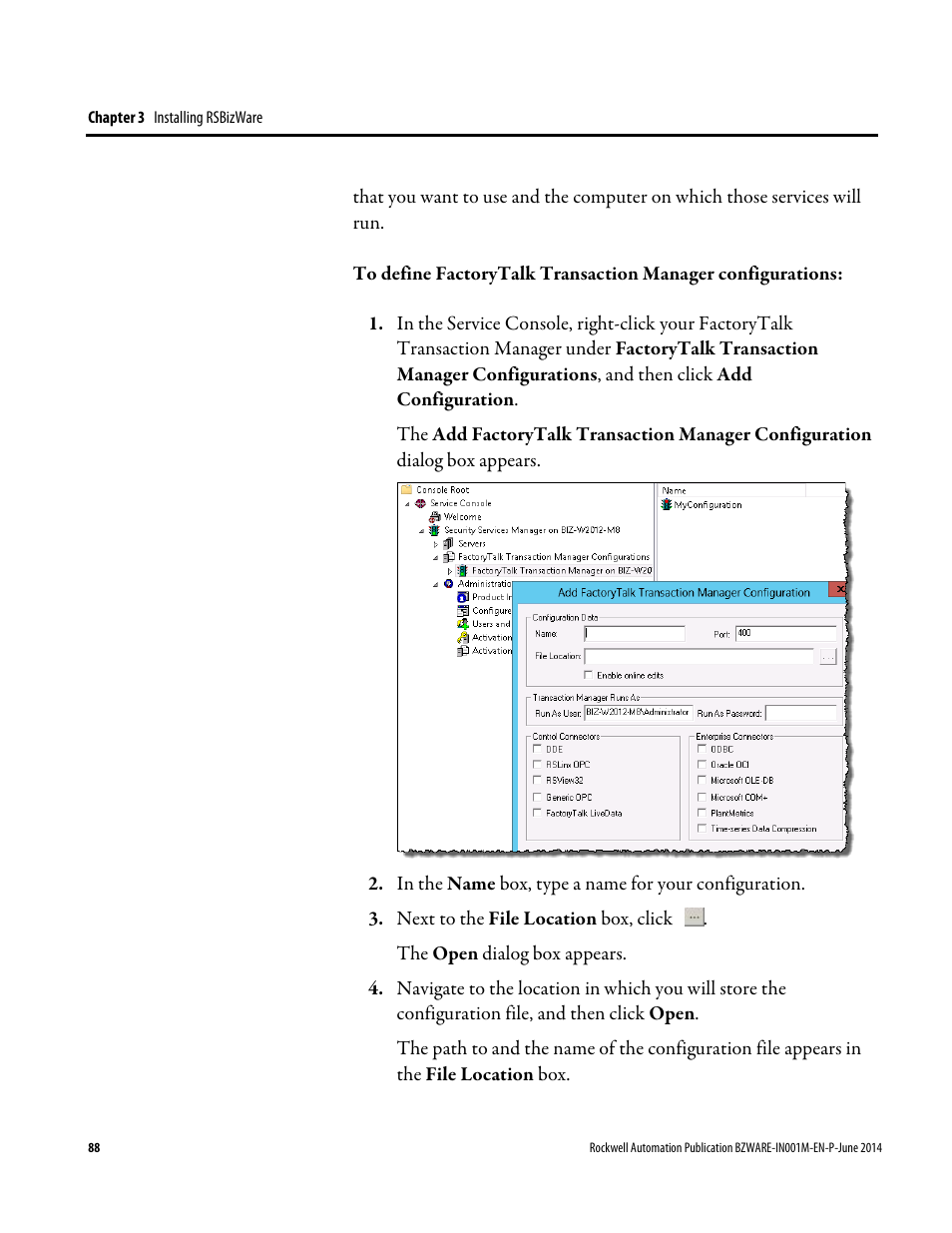 Rockwell Automation RSBizWare Administration Guide User Manual | Page 88 / 312