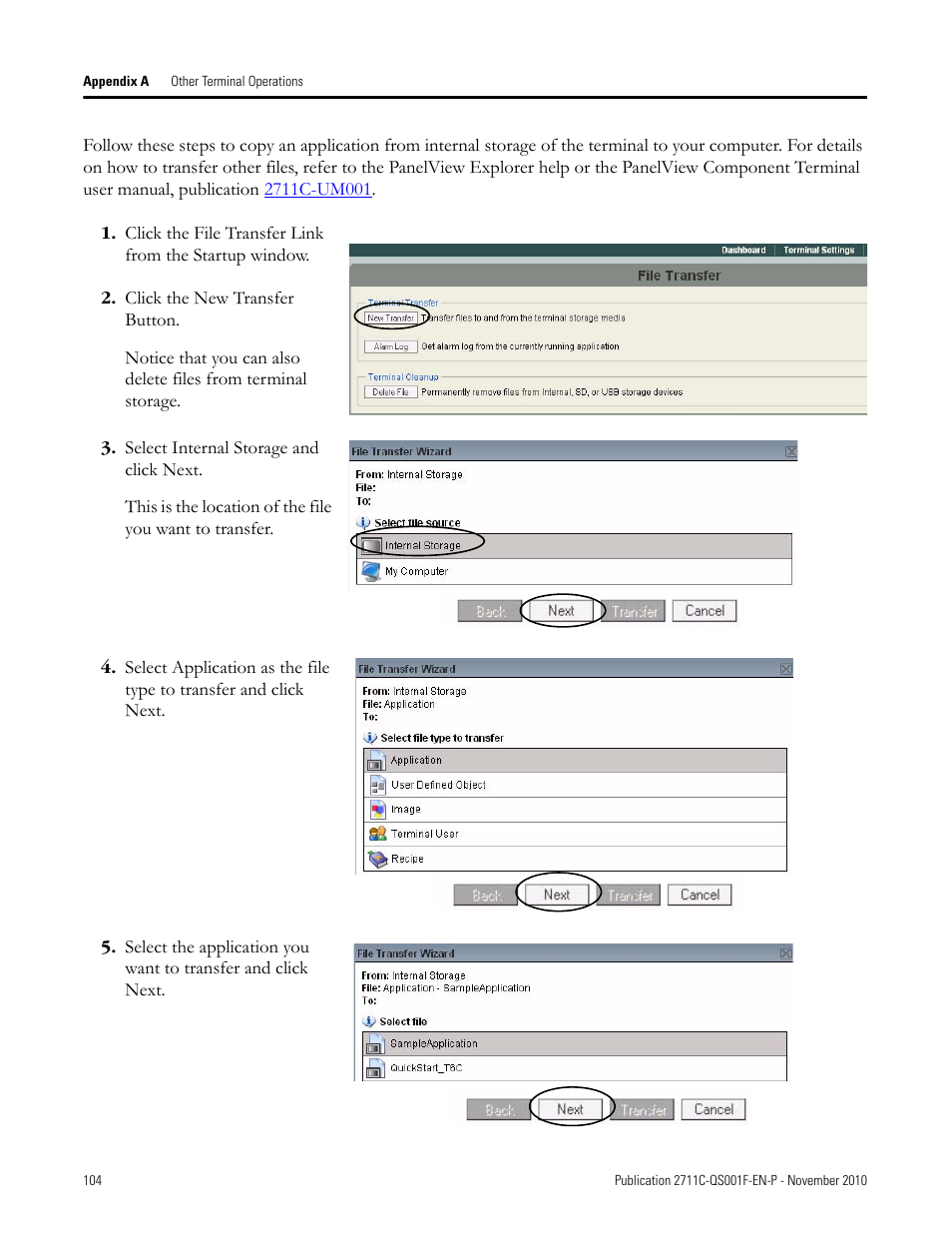 Rockwell Automation 2711C-xxxx PanelView Component HMI Terminals Quick Start User Manual | Page 104 / 110