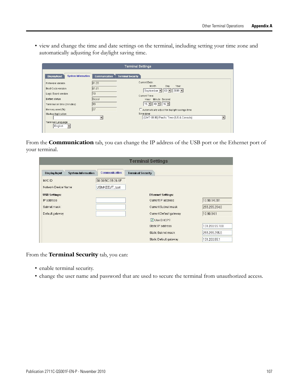 Rockwell Automation 2711C-xxxx PanelView Component HMI Terminals Quick Start User Manual | Page 107 / 110