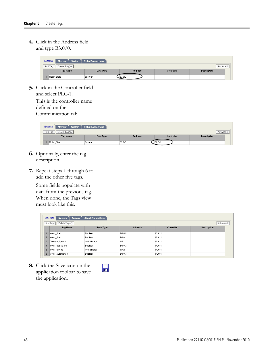Rockwell Automation 2711C-xxxx PanelView Component HMI Terminals Quick Start User Manual | Page 48 / 110