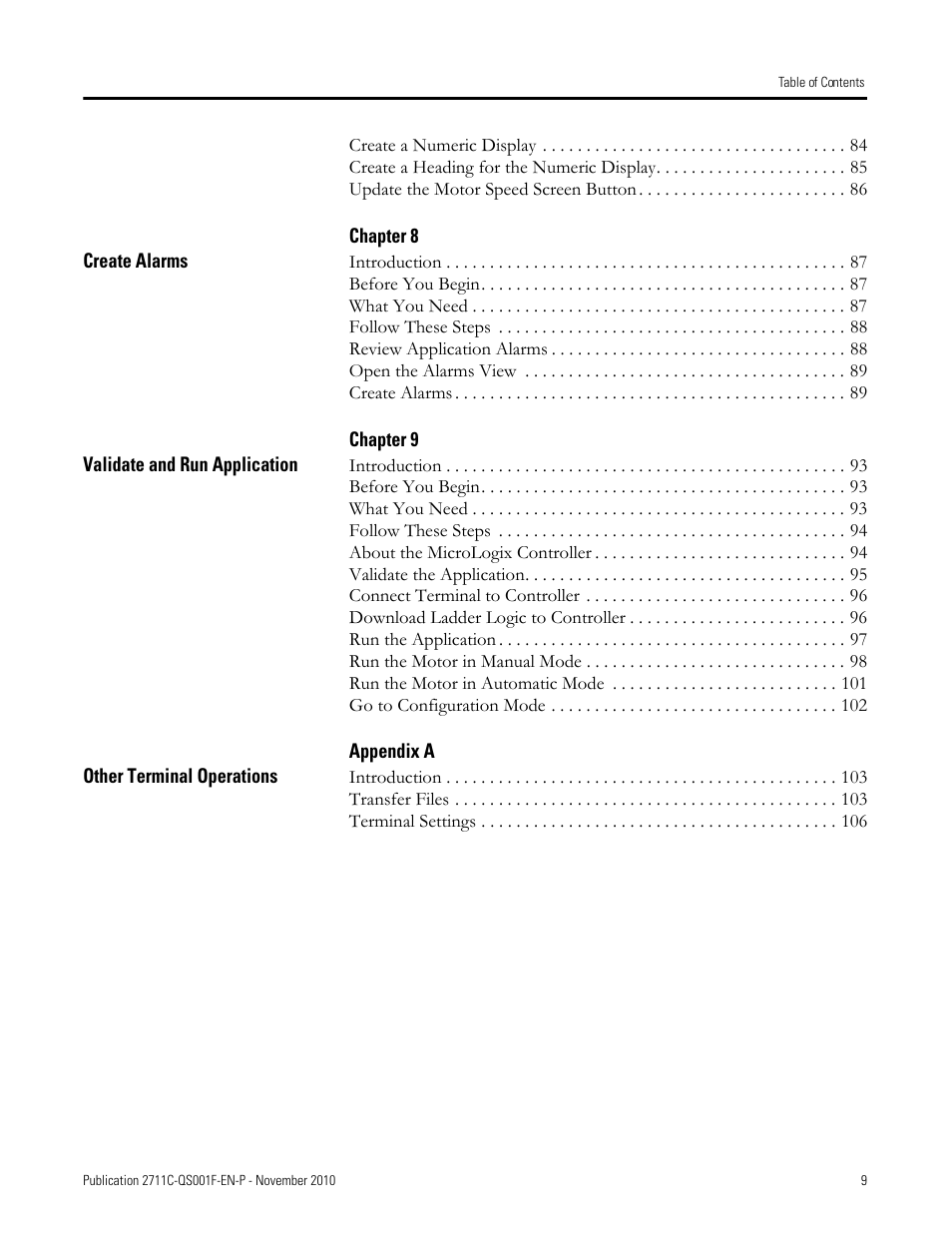 Rockwell Automation 2711C-xxxx PanelView Component HMI Terminals Quick Start User Manual | Page 9 / 110
