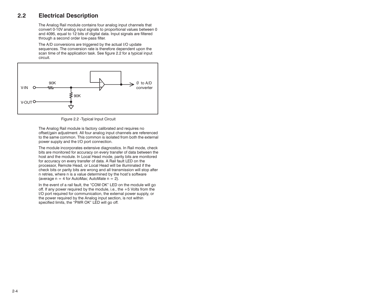 2 electrical description | Rockwell Automation 61C346 4 Input 0-10V Analog Rail Module User Manual | Page 14 / 46