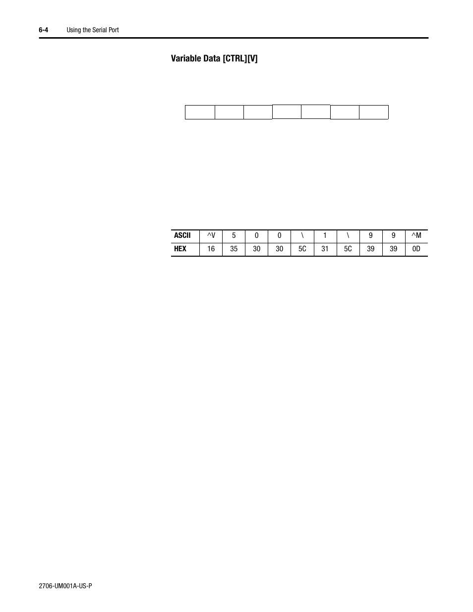 Variable data [ctrl][v | Rockwell Automation 2706-DXX Dataliner Message Display DL5 Series User Manual | Page 50 / 119