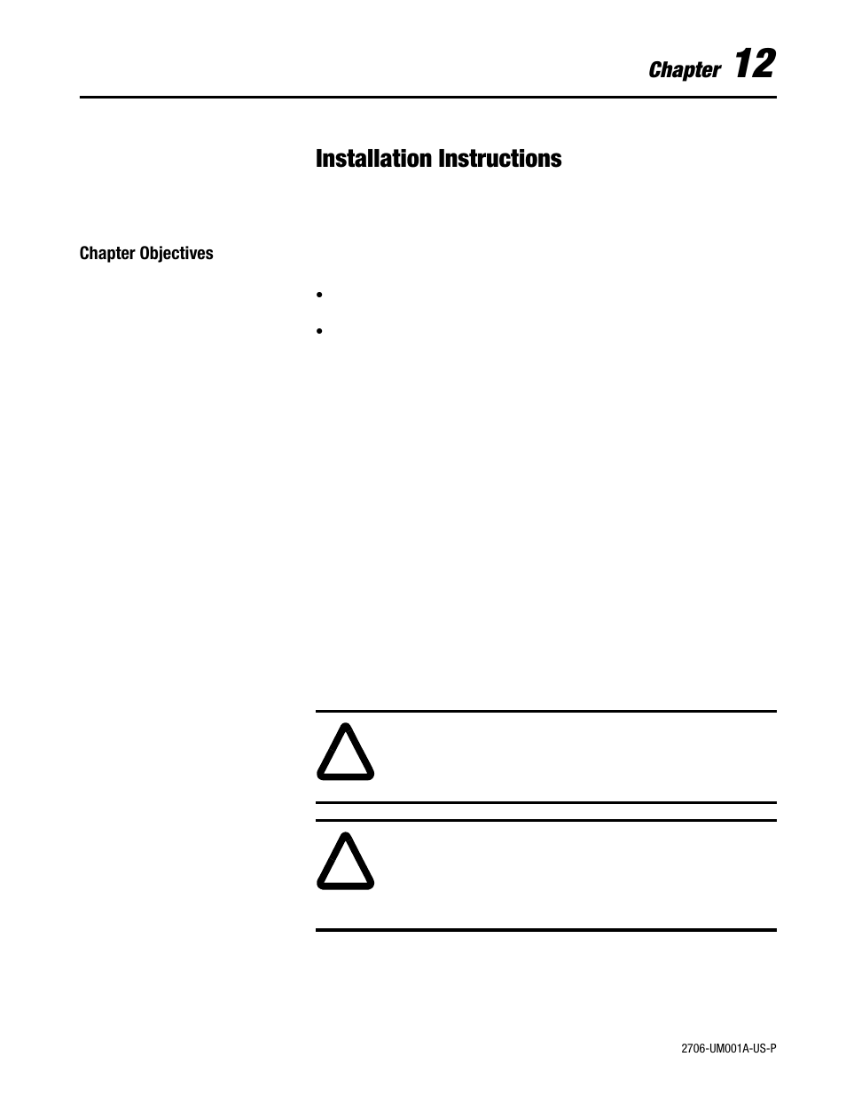 12 - installation instructions, Chapter objectives, Grounding | Wire routing, Installation instructions | Rockwell Automation 2706-DXX Dataliner Message Display DL5 Series User Manual | Page 89 / 119