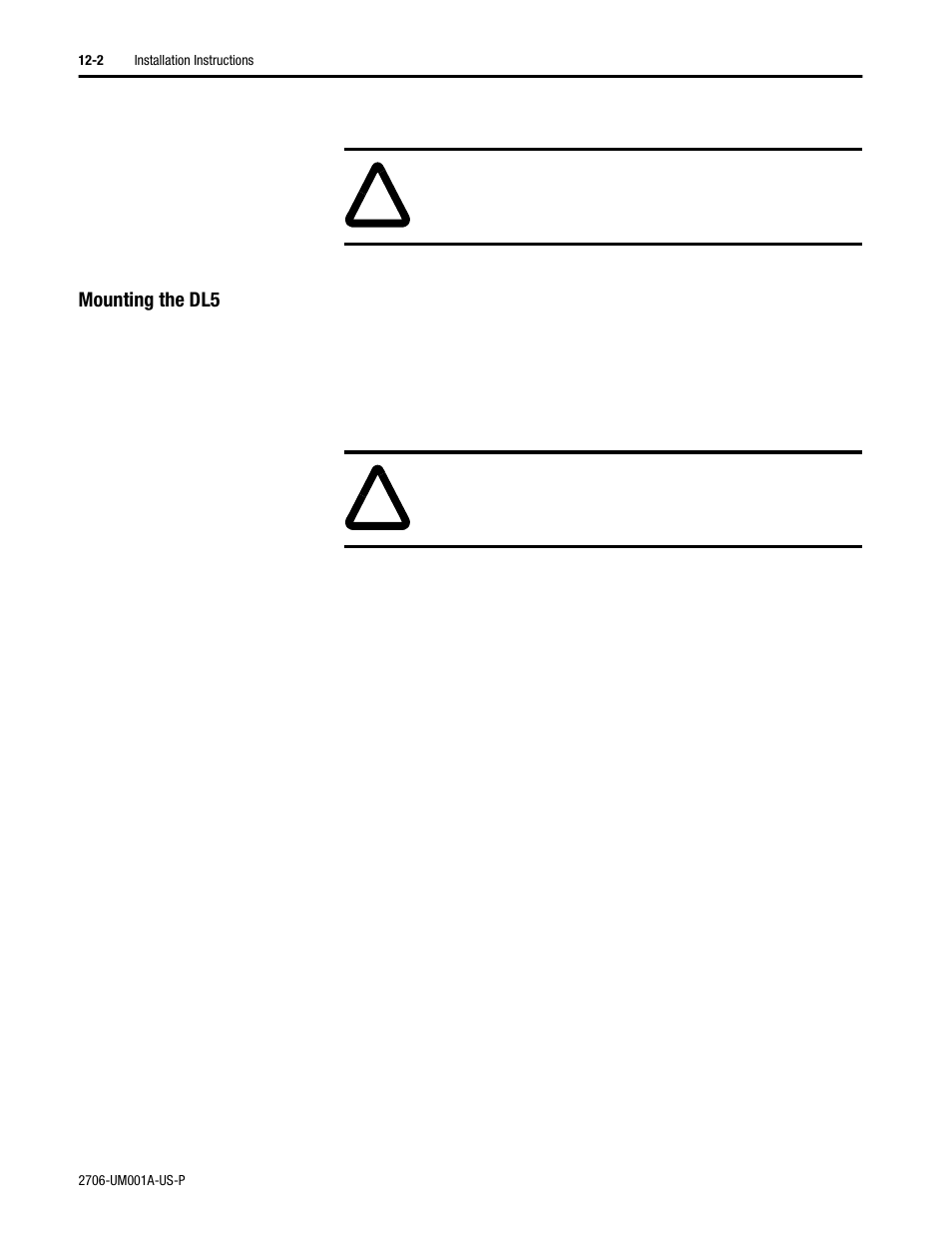 Mounting the dl5 | Rockwell Automation 2706-DXX Dataliner Message Display DL5 Series User Manual | Page 90 / 119
