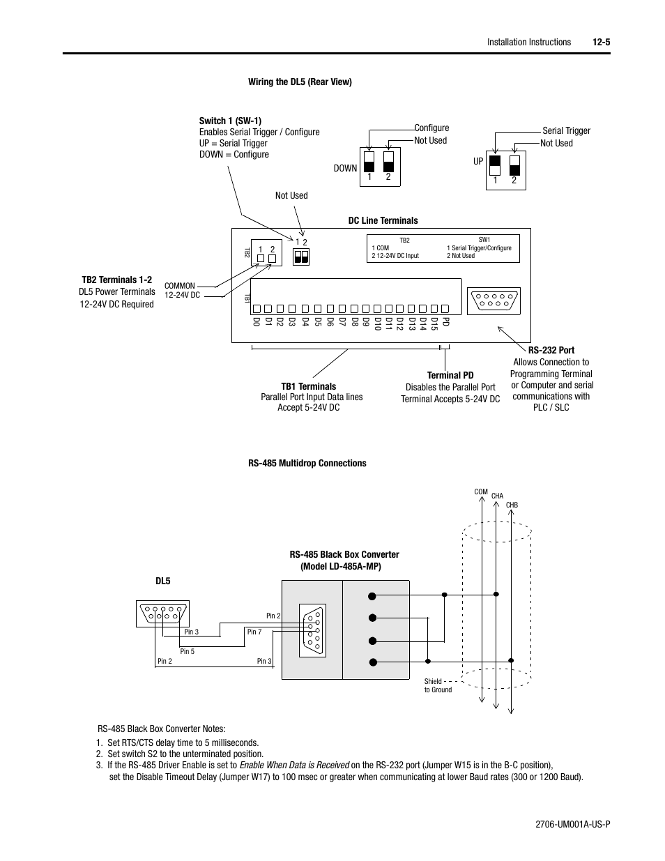 Rockwell Automation 2706-DXX Dataliner Message Display DL5 Series User Manual | Page 93 / 119